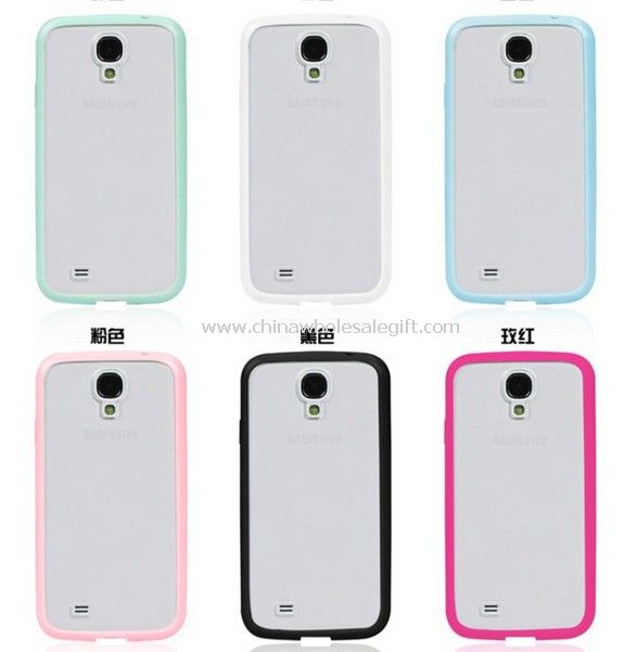 Plastik PC TPU çerçeve tampon çift Hard Case için Samsung Galaxy S4 renkler.