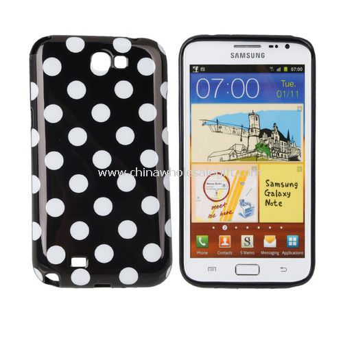 Polka prikker bløde TPU Gel tilfældet for Samsung Galaxy Note2