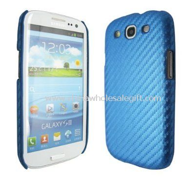 Samsung I9300 Galaxy S3 için durum geri karbon elyaf