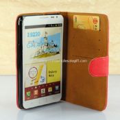 Funda de cuero plegable rojo para Samsung Galaxy nota I9220 images