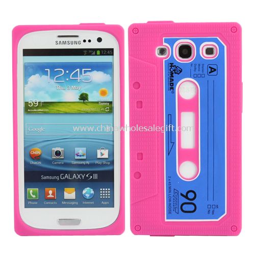 Retrô Soft Case de cassete de Silicone para Samsung Galaxy S3 i9300