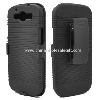 ribbet hårdt etui med bælte klip hylster kickstand for samsung galaxy s3 i9300