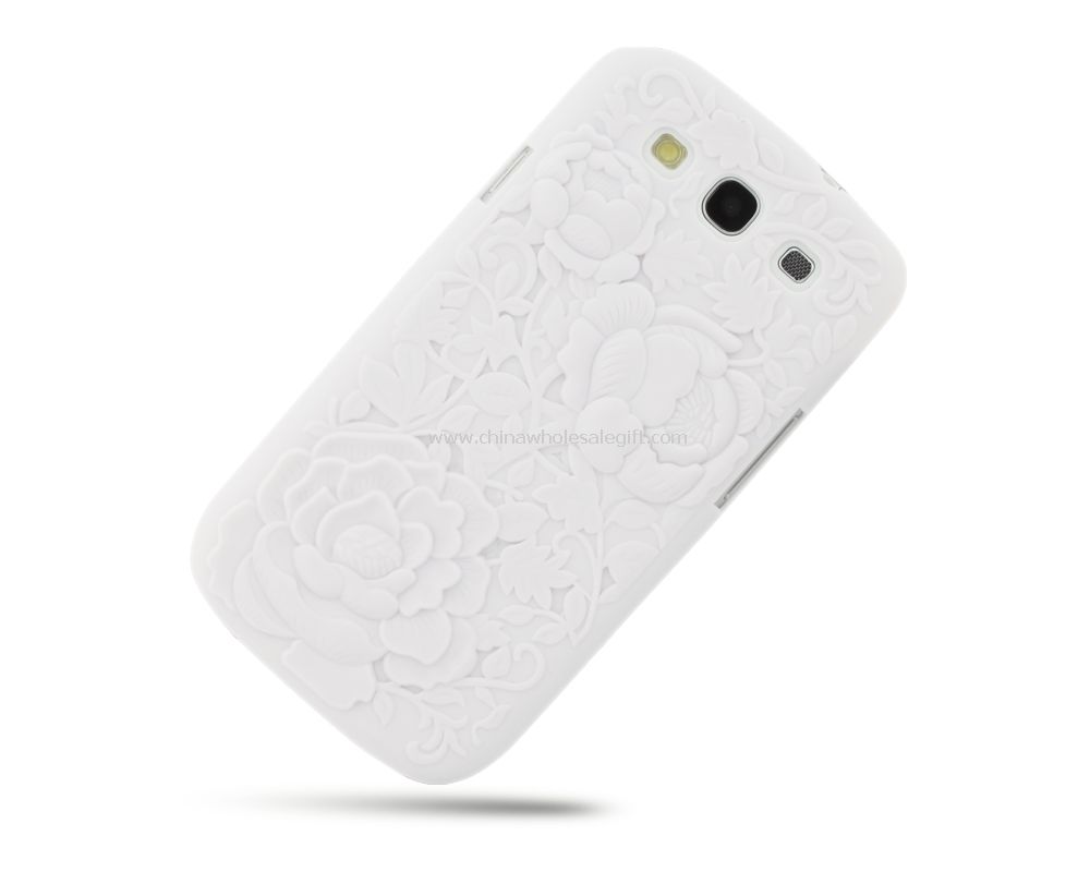 3D النحت روز زهرة الصعب تغطية سامسونج Galaxy S3 i9300