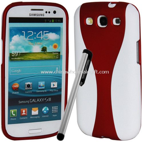 Cup Shape Rubber Case For Samsung Galaxy S3 i9300 with stylus