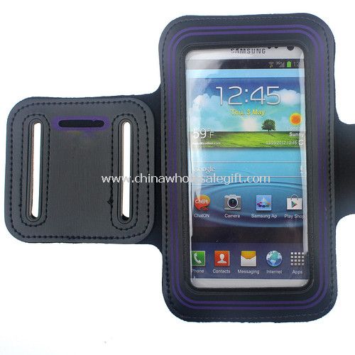 Jogging Sports roxo Armband telefone Case capa para Samsung i9300 Galaxy S3