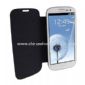 Negru Flip Cover din piele caz pentru Samsung Galaxy S3 i9300 small picture
