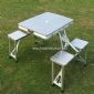 Metal Folding table with Benches small picture