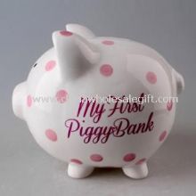 Polka Dot Ceramic Piggy Bank images