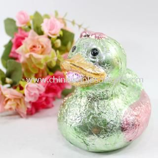 Lovely Duck Piggy Bank Ceramic Plated Money Box