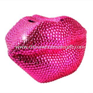 Crystal prasátko růžové barvy ústa tvar