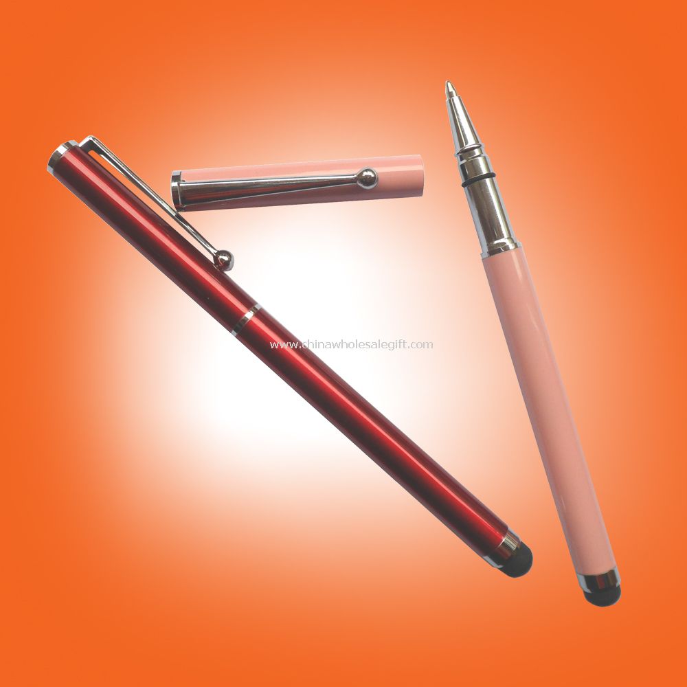 2 في 1 "قلم شاشة اللمس متعدد الوظائف" القلم لأي فون