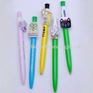 Cartoon clip ball pen