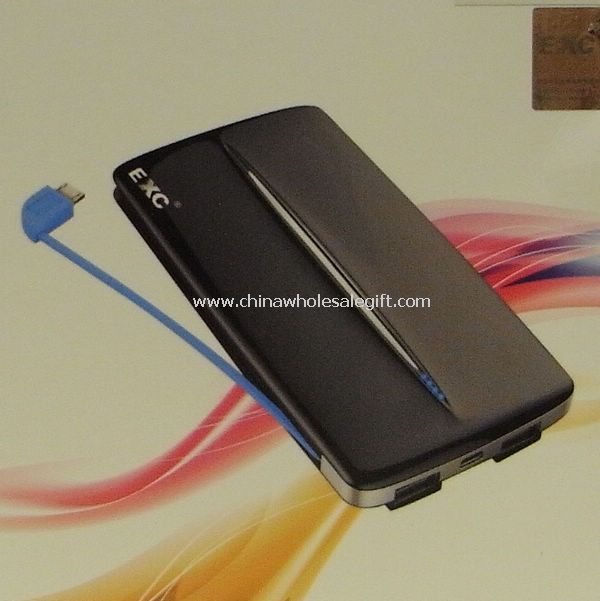 5000mA power bank with Micro USB jack dual USB output