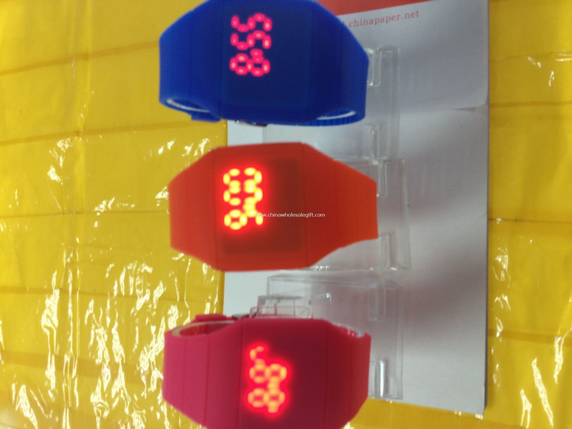 Silikon kolorowy led zegarek