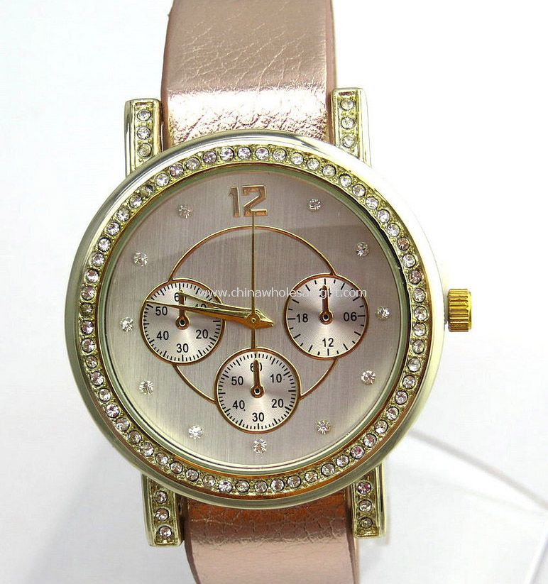 Okrągłe Lady Diamond Watch