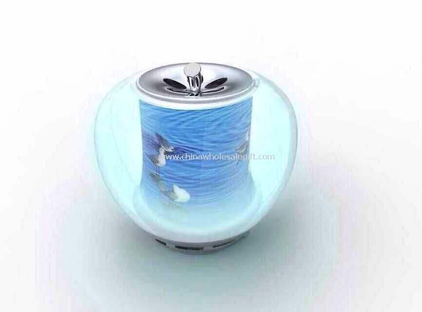 Apple Shaped Portable Speaker with 7 color-chaning Light