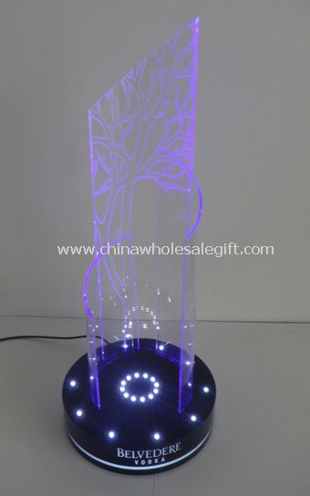 Soporte de exhibición de acrílico botella de vino con LEDs