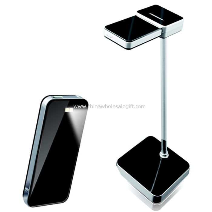 Large capacity battery inside portable led desk lamp can charge for mobile phones