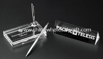 Clear Acrylic Penholder and Paperweight Case images