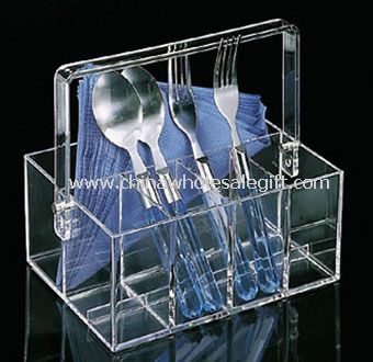 Transparent Acrylic Tableware Holder with Simple Style