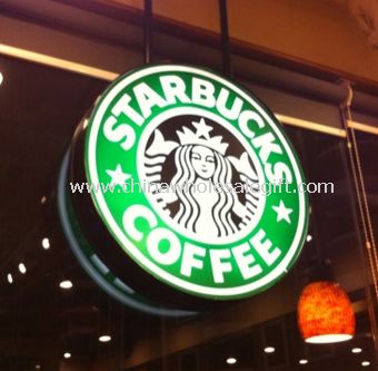 Caixa de luz LED para Starbucks
