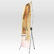 Small X banner Stand with 4 Color Poster images