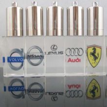 Crystal USB flash drive With engraving logo design images