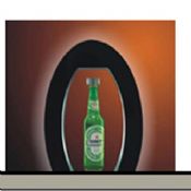 Magnetic floating beer bottle display images