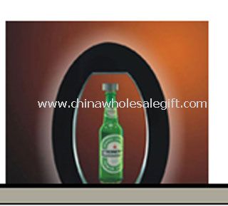 Magnetic floating beer bottle display