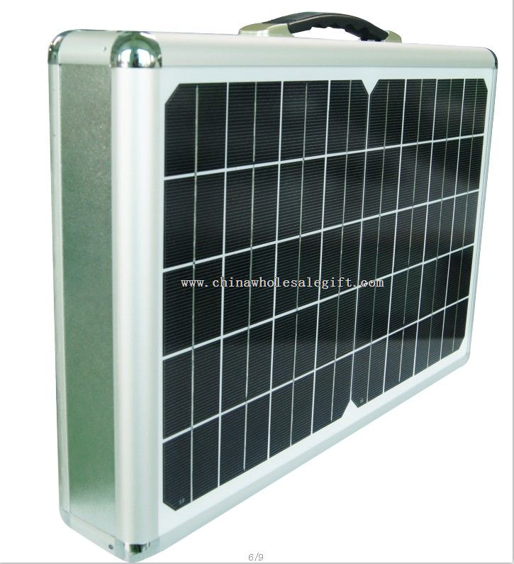 15W portable mini rechargeable home lighting solar power system