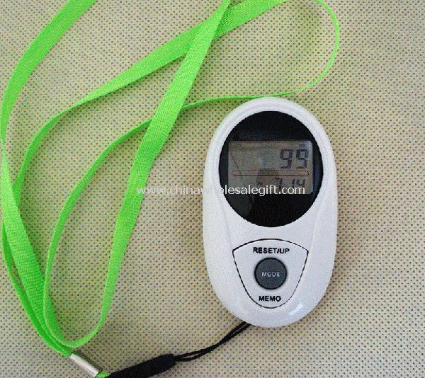 3D mini pedometer med Lanyard