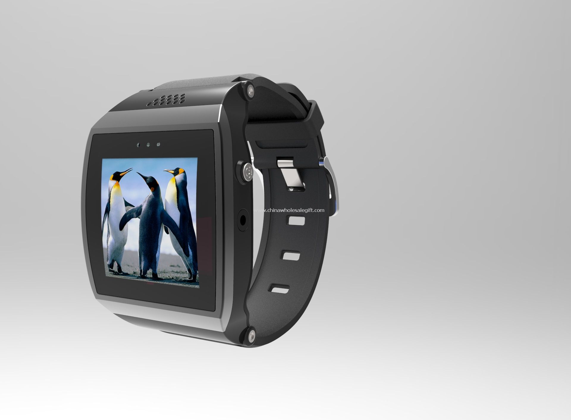 Pedometre dokunmatik akıllı kol saati kamera FM MP3 kronometre için Smartphone ile