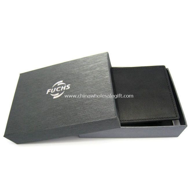 Caja de regalo de color negro y plata sellado para usar presente poniendo caliente