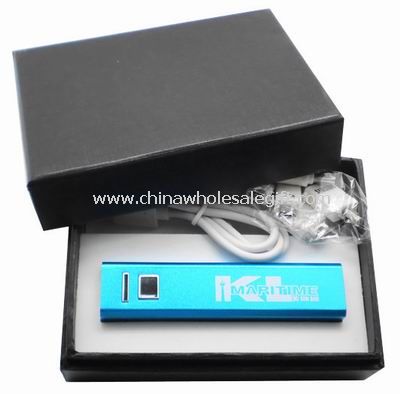 Power bank box with grey board material and plastic insert hot stamping logo