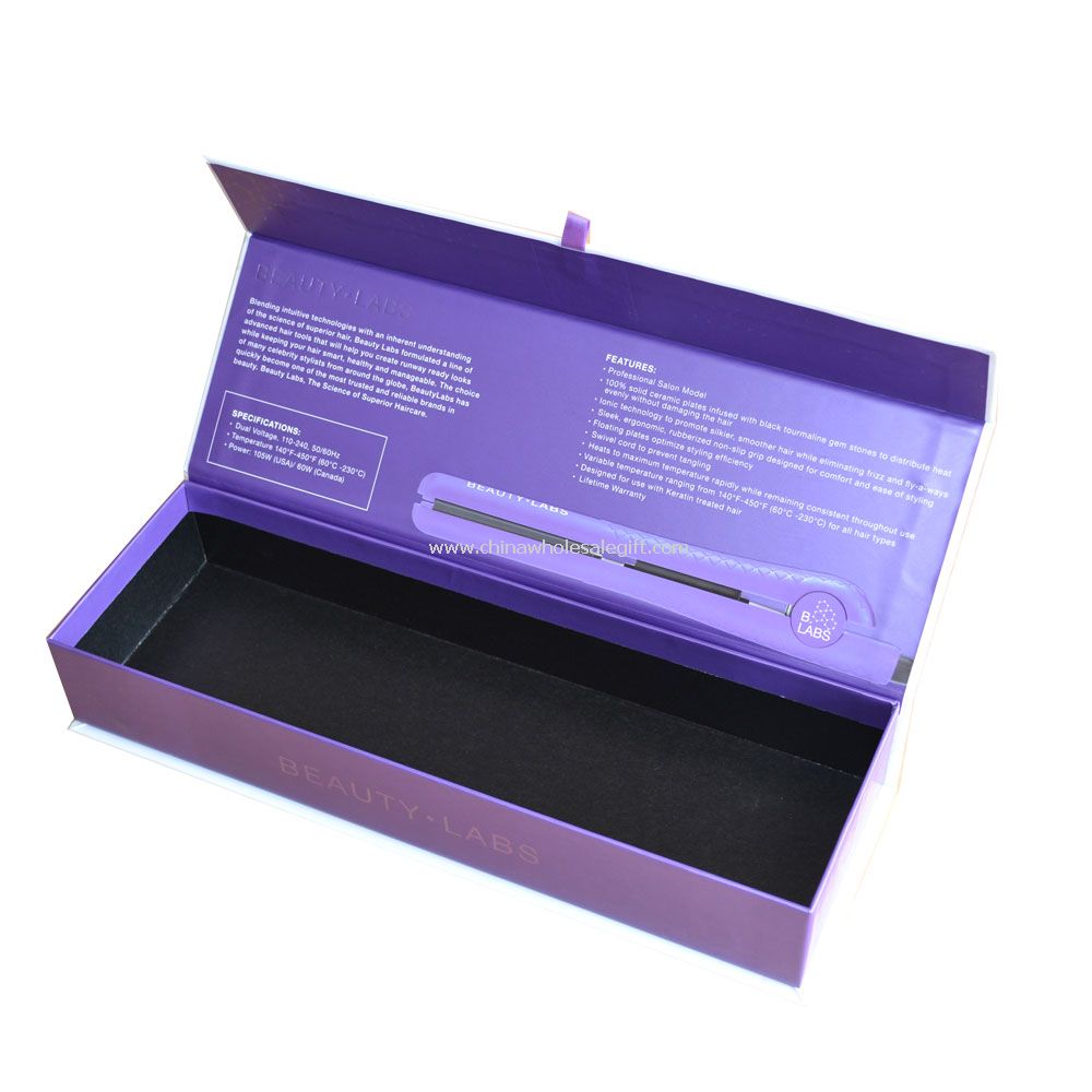 Products box for women hair curling iron