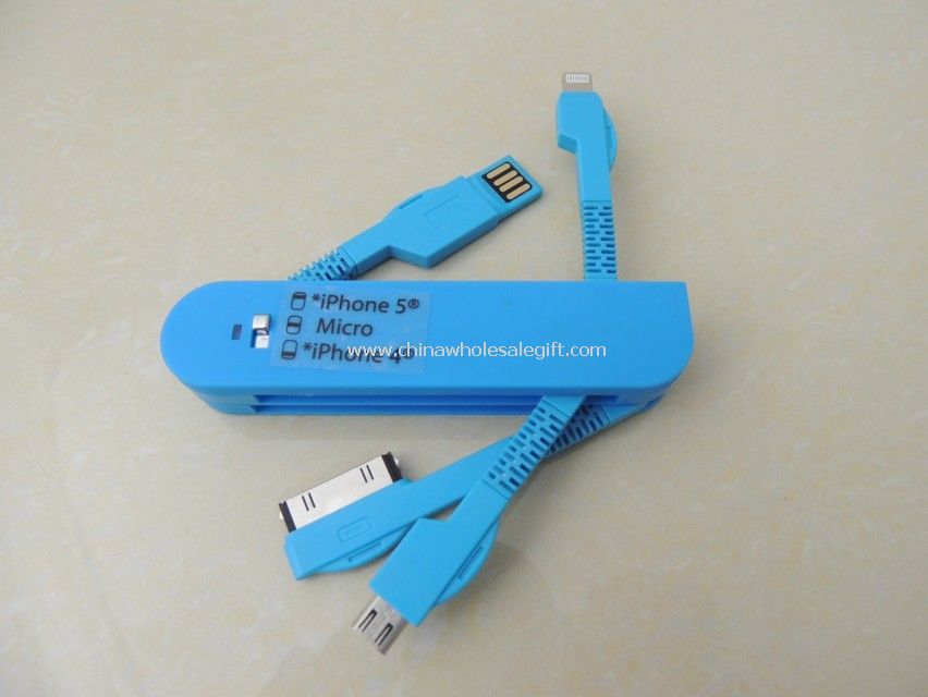 canivete 3 em 1 USB cabo dobrável