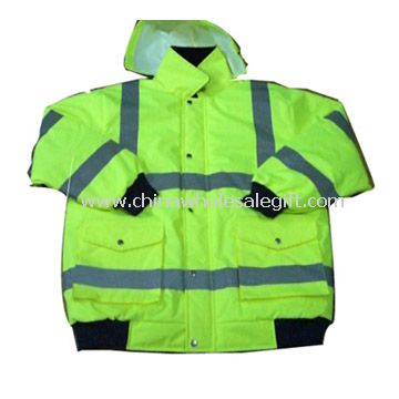 Trabajador seguridad chaquetas