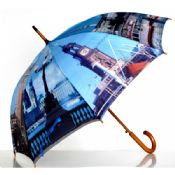 Paraguas de madera impresión images
