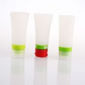 Heat resistant BPA free 3OZ silicone travel bottle images
