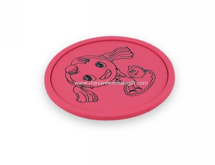 Printed silicone cup coaster