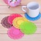 Flower shaped silicone cup mat small picture