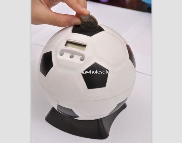 Piłka nożna kształt elektroniczna Skarbonka