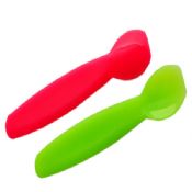 Silicone baby feeding spoon images