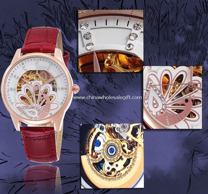 Cristal dama mecánica Watch