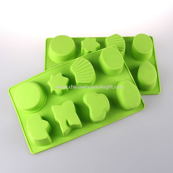 Multi-shaped silicone ice tray