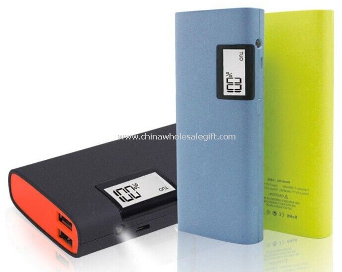Power bank with lcd capacity display screen
