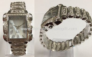 Crystal bracelet watch