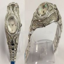Silver diamond watch images