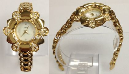 Zegarek złoty kwiat