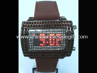 Relógio de silicone cristal LED
